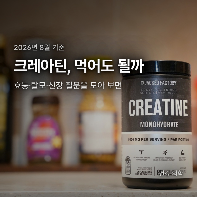 크레아틴 효능, 탈모 생기나요? 부작용·용량 질문 모음