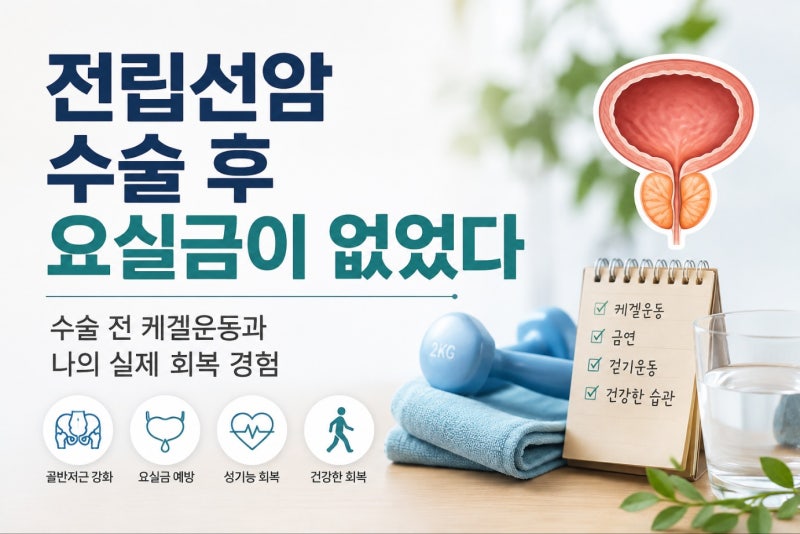 ️전립선암 수술 후 요실금이 없었다, 수술 전 케겔운동과 예상 밖의 회복 경험