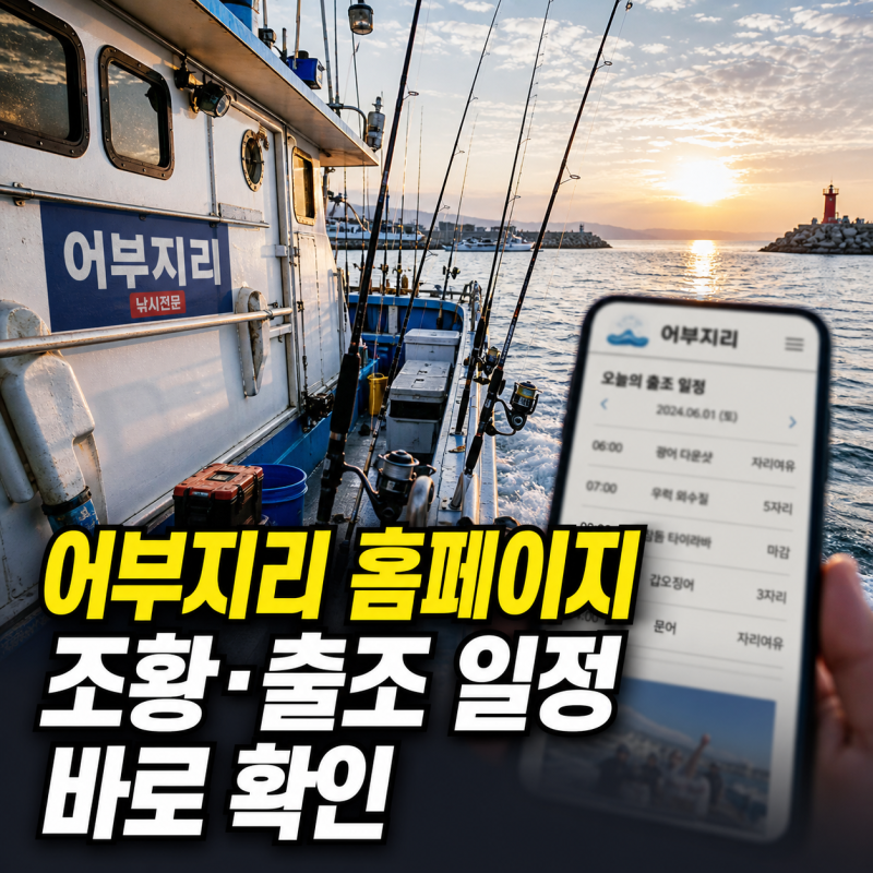 어부지리 홈페이지 바로가기 바다낚시 조황과 출조 일정 안내