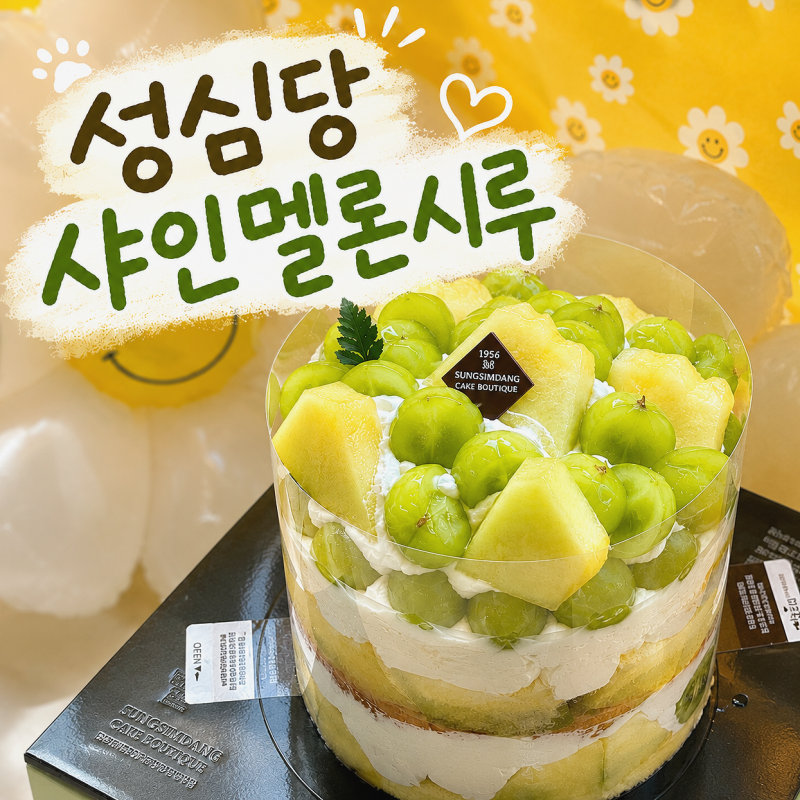 성심당 샤인멜론시루 후기, 샤인머스켓 메론 시루케이크 케익부띠끄 시루케익전문점 여름 ....