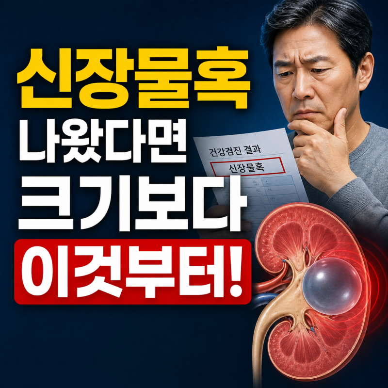 신장물혹 나왔다면 크기보다 이것부터 보세요