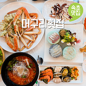 속초 대포항 대게 맛집 추천 대포항수산시장 근처 애견동반 식당 머구리횟집