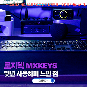 사무용 끝판왕 펜타그래프 키보드 로지텍 mxkeys 몇 년 써보며 느낀 후기