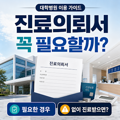 대학병원 진료의뢰서가 꼭 필요한 경우｜진료의뢰서 없이 진료받으면 어떻게 될까?