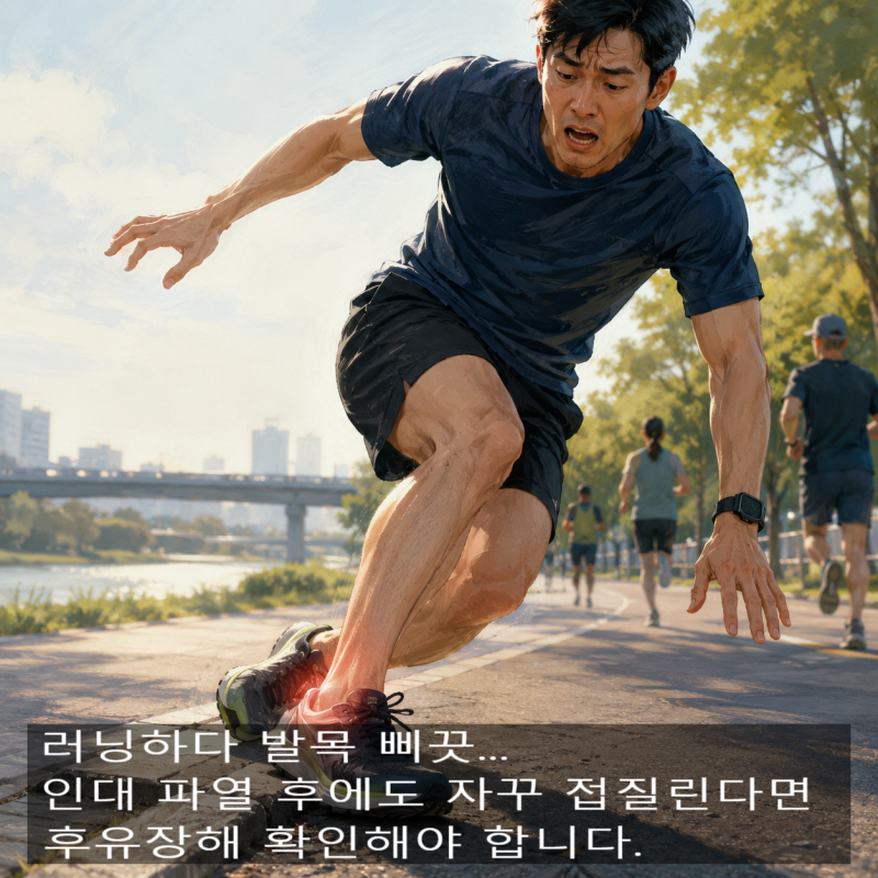 러닝하다 발목 삐끗... 인대 파열 후에도 자꾸 접질린다면 후유장해 확인해야 합니다.