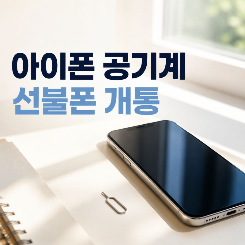 아이폰 공기계로 선불폰 개통하는 방법