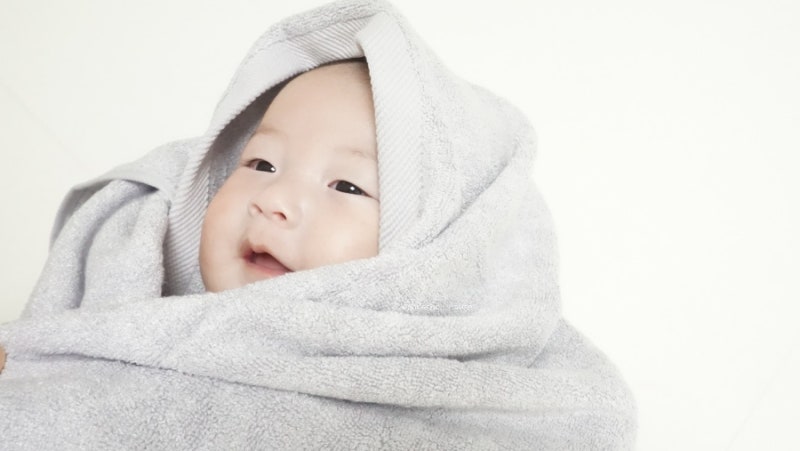 오코텍스 인증받은 밤부 신생아 아기 목욕 타올 추천 유트러스 어린이집 고리수건까지