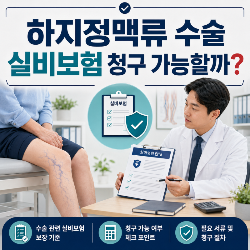 하지정맥류 수술 실비보험 청구 가능할까? 청구 서류와 확인사항 총정리