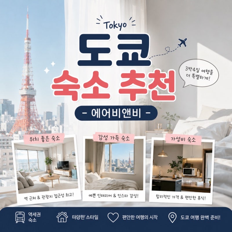 도쿄 에어비앤비 숙소 추천｜5명이서 묵기 좋았던 숙소