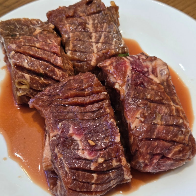 [강동 맛집] 강일역 숯불갈비 화랑골, 점심특선 소양념갈비구이, 한정식급 상차림 찐후기