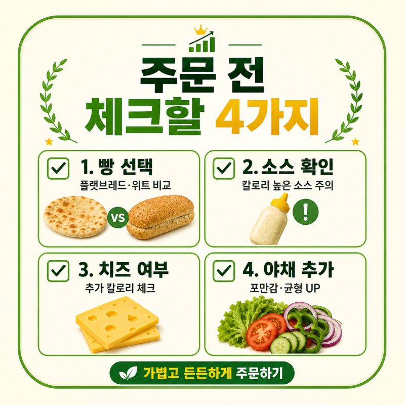 서브웨이 단백질 높은 메뉴 순위, 다이어트할 때 추천 조합