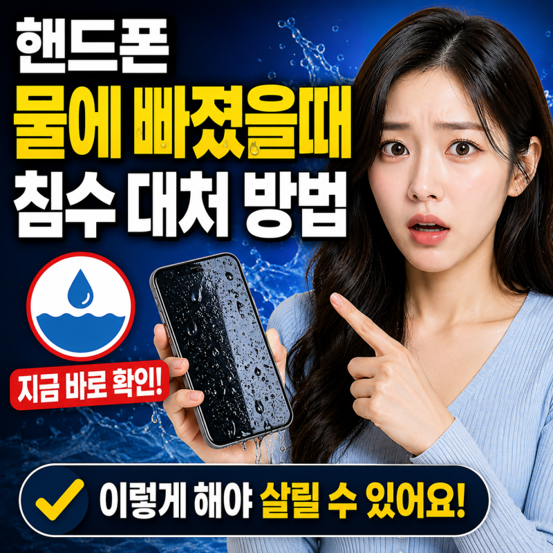 핸드폰 물에 빠졌을때 휴대폰 침수 대처 방법