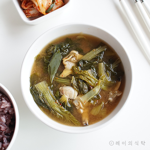 얼갈이 요리 바지락 얼갈이배추 된장국 레시피 데치는 방법 시간까지