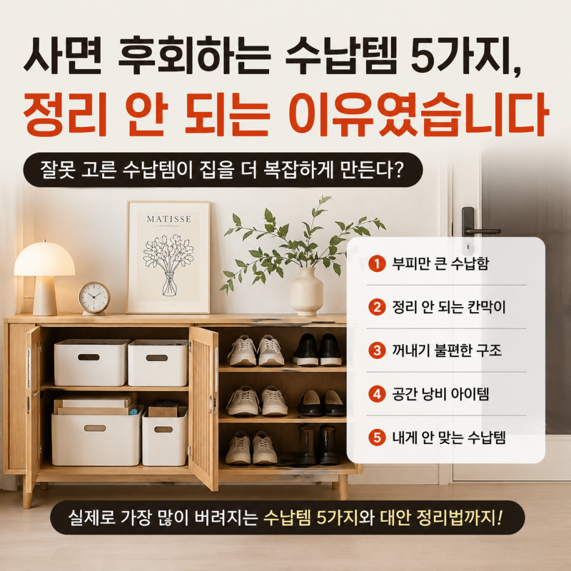 사면 후회하는 수납템 5가지, 정리 안 되는 이유였습니다