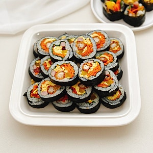한줄 순삭 재료 조합! 돈까스김밥 만들기 기다란 냉동 돈가스 에어프라이어 돌려 사심가득 ....