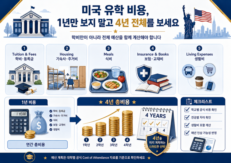미국 학비 저렴한 대학이 있는 장소, 유의 사항, 비용과 장학금
