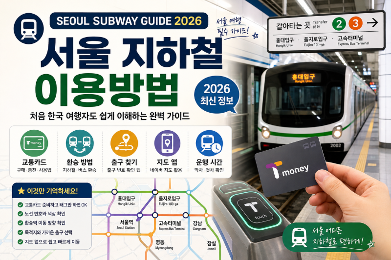 서울 지하철 이용방법 | 교통카드·환승·노선·지하철 앱 완벽 가이드