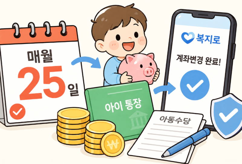 아동수당 지급일 계좌변경 모바일 신청 방법 증여세 주의사항