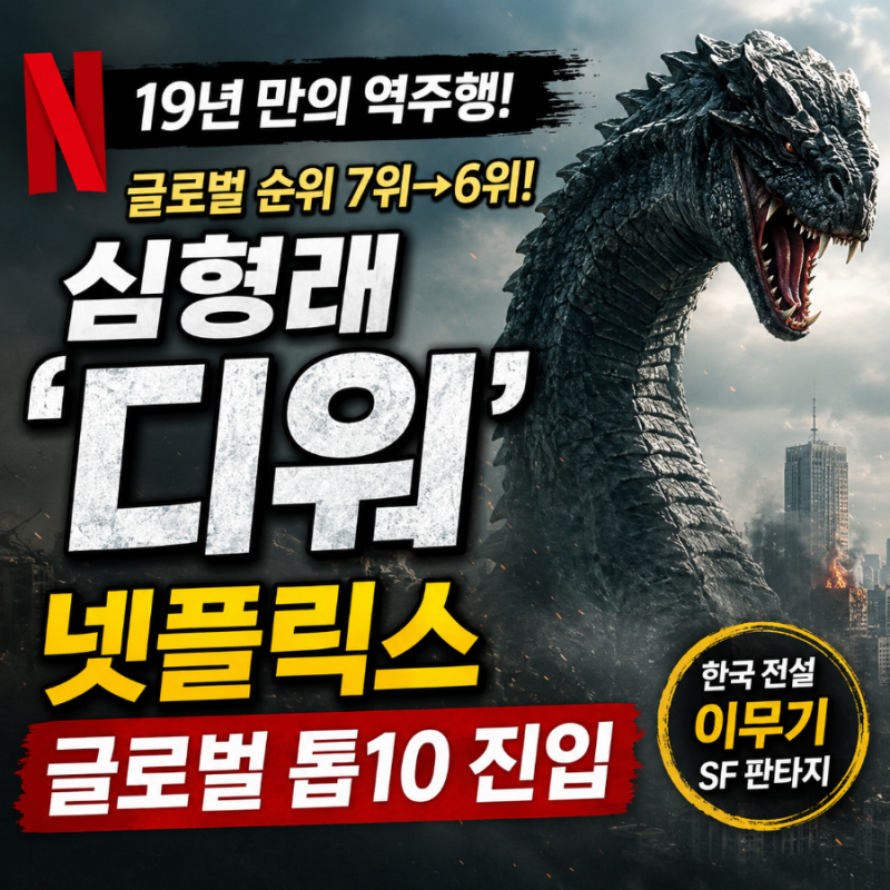 심형래 감독 영화 디워 D-War 19년 만에 역주행…넷플릭스 글로벌 톱10 진입