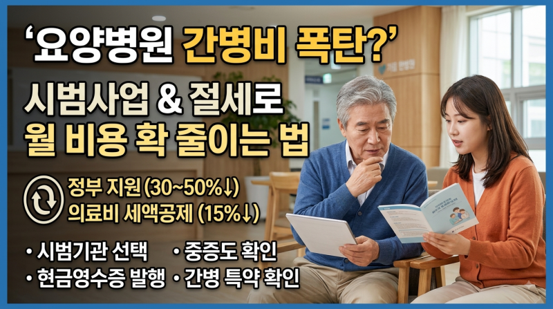 요양병원 간병비 급여화 시범사업 월 비용 줄이는 법