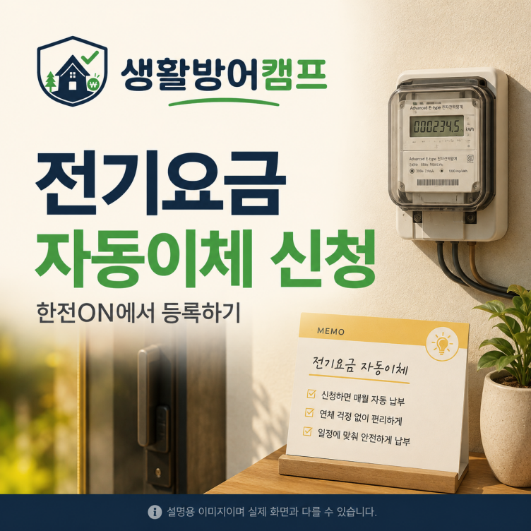 한전 전기요금 자동이체 신청 방법｜한전ON에서 등록하는 순서