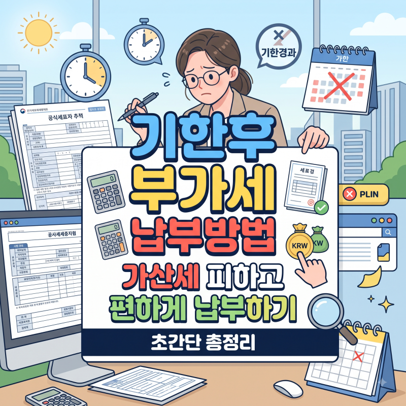 기한후 부가세 납부방법 신고 기간 지나서 해결했던 실제 후기
