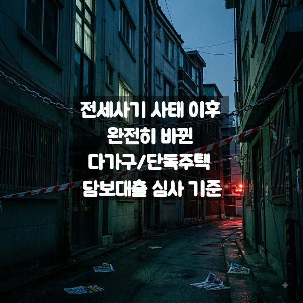 전세사기 사태 이후 완전히 바뀐 다가구/단독주택 담보대출 심사 기준