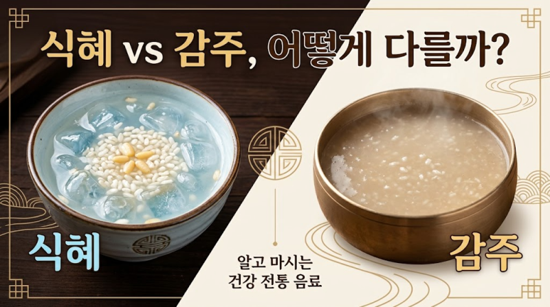 식혜와 감주의 차이점, 효능 알고 마시는 건강 전통 음료