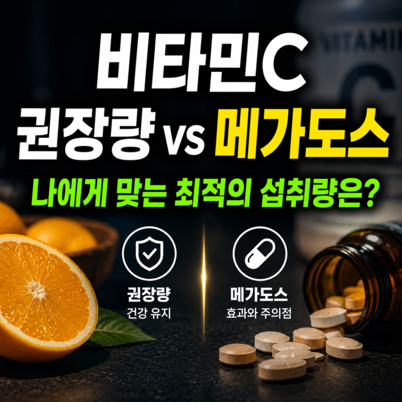 비타민C 권장량과 메가도스 용량 차이: 나에게 맞는 최적의 섭취량은?
