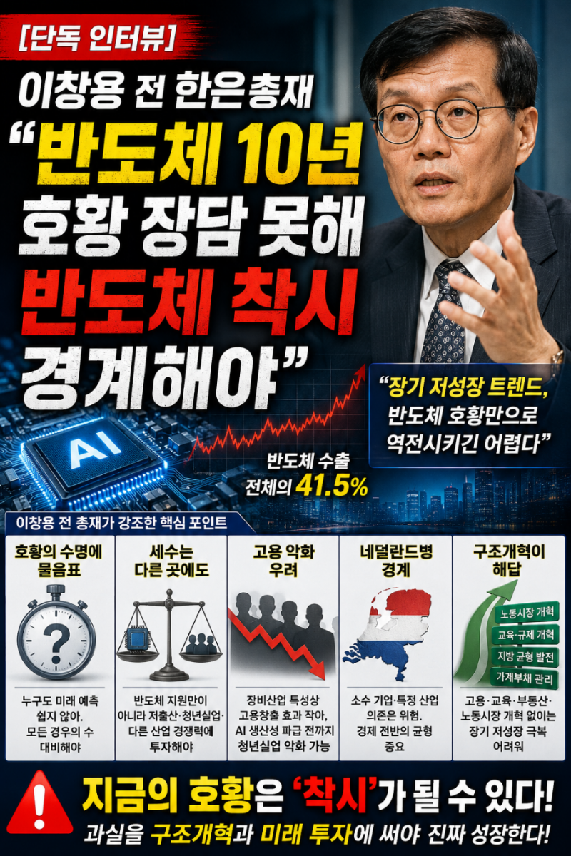 반도체 10년 호황 장담 못한다? 이창용이 경고한 ‘반도체 착시’의 진짜 의미