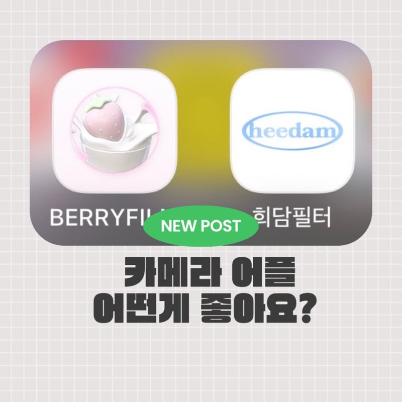 요즘 내 사진이 달라진 이유｜카메라 어플 3가지 추천
