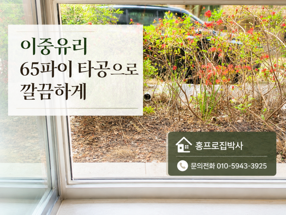 인천 청라 에어컨 설치, 이중유리 65파이 타공으로 깔끔하게 마무리했습니다