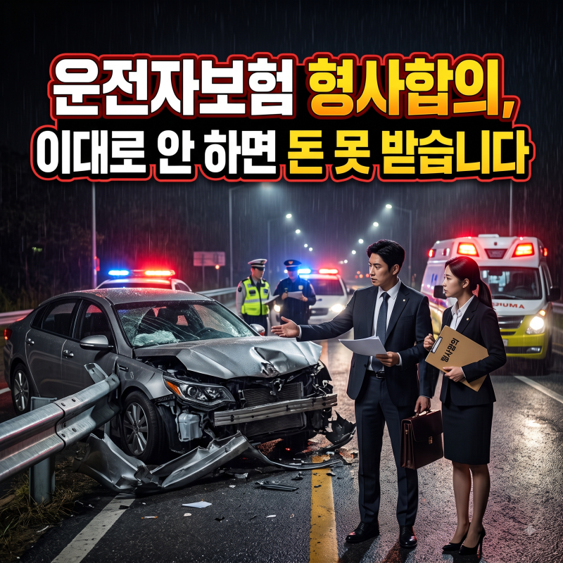 운전자보험 형사합의, 이대로 안 하면 돈 못 받습니다