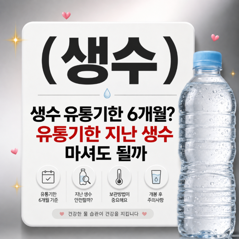 생수 유통기한 6개월? 유통기한 지난 생수 마셔도 될까