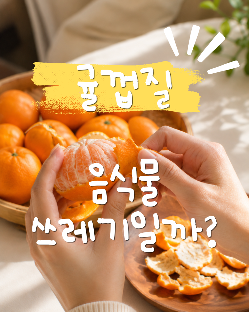 귤껍질 음식물쓰레기일까? 귤껍질 활용방법과 분리배출 총정리