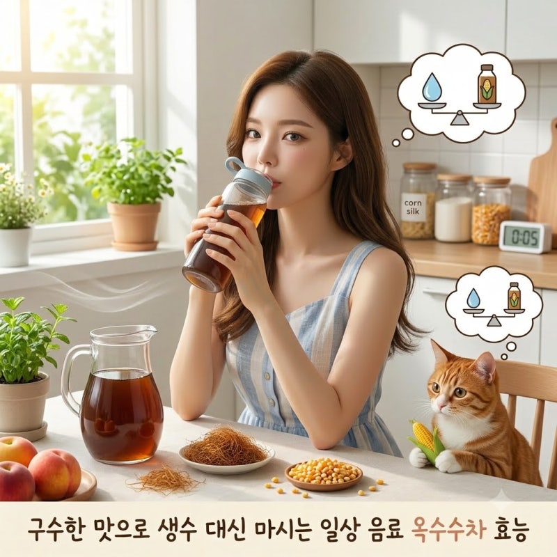 구수한 맛으로 생수 대신 마시는 일상 음료 옥수수차 효능
