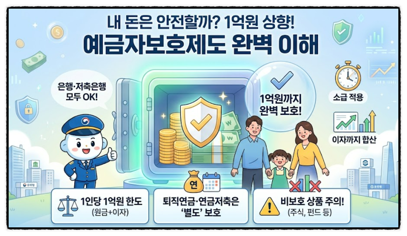은행이나 저축은행이 망해도 내 돈은 안전할까? 1억 원까지 상향된 예금자보호 제도에 대한 ....
