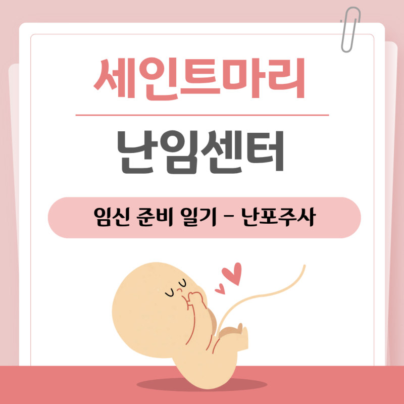 [난임일기] 세인트마리 여성병원 난임진료 후기! 배란유도제 복용 후 난포주사 맞은 날 (비용....