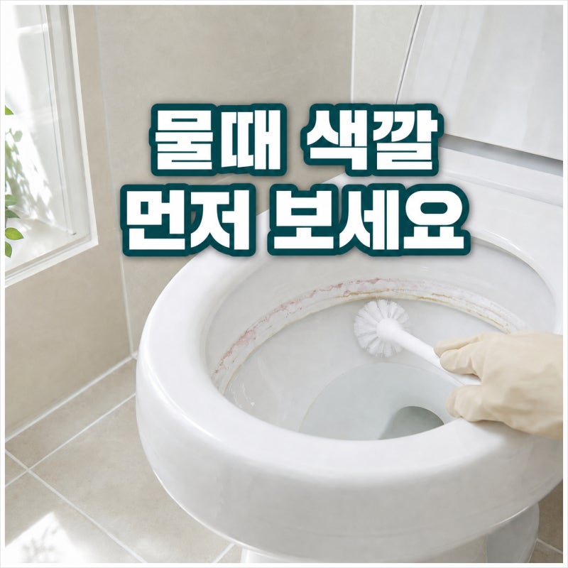 변기 물때 솔로 문질러도 남았다면…색깔부터 확인하세요
