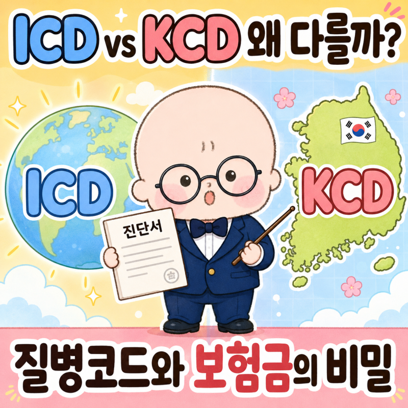 늘봄 정보#06 - 국제 질병코드와 한국 질병코드는 왜 따로 쓸까?│ICD KCD 차이│진단서 보험금 ....