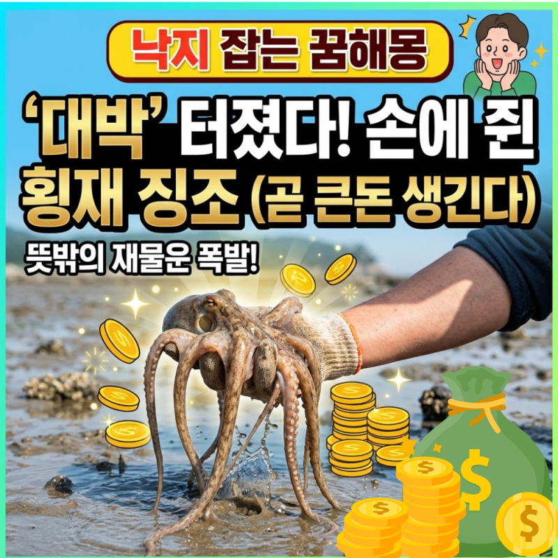 낙지 잡는 꿈 해몽, 손안에 쥔 거대한 횡재의 신호일까?