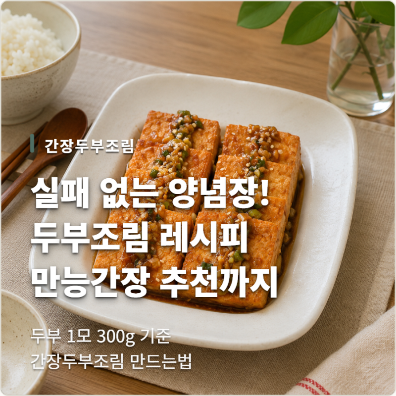 두부조림 레시피 실패 없는 만능양념장! 간장두부조림 만드는법