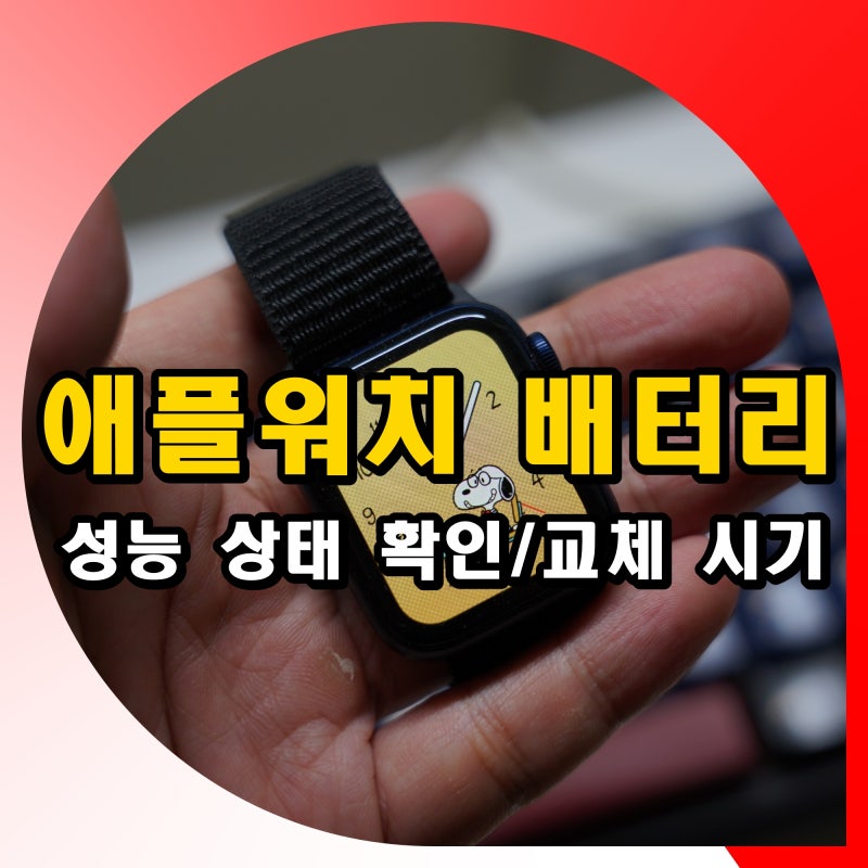 애플워치 배터리 성능 상태 효율 확인 및 교체 시기