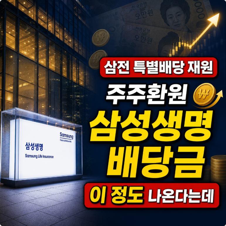 "삼전 특별배당 재원 주주환원" 삼성생명 배당금 '이 정도' 나온다는데