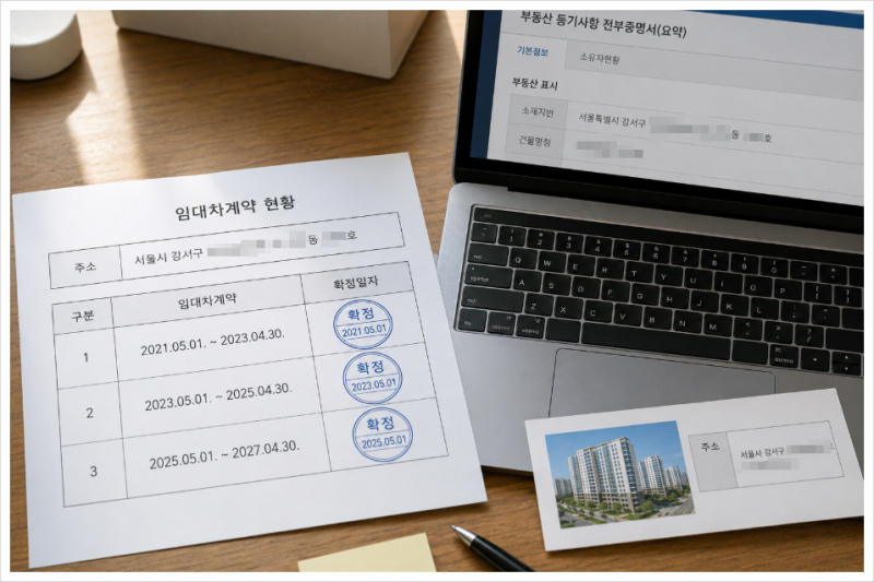 확정일자부여현황 조회부터 발급까지 간편하게 해보기