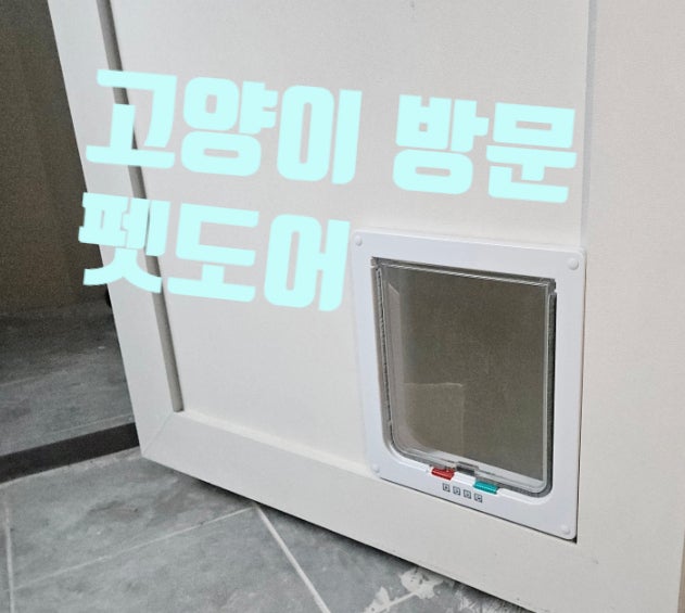 고양이 방문 펫도어 시공 베란다 출입문 설치 비용