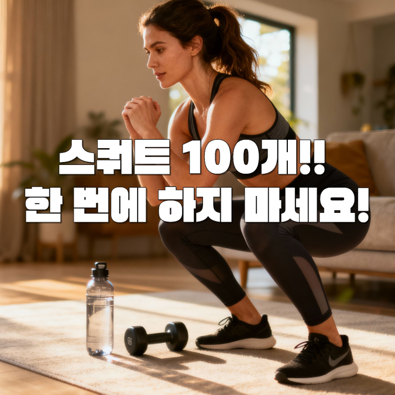 스쿼트 한 번에 100개와 하루에 나눠서 100개, 운동 효과는 같을까?