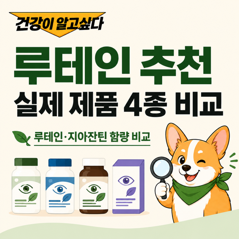 루테인 추천, 루테인·지아잔틴 함량 비교 제품 BEST 4