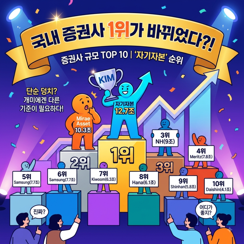 국내 증권사 1위가 바뀌었다? 규모 TOP10