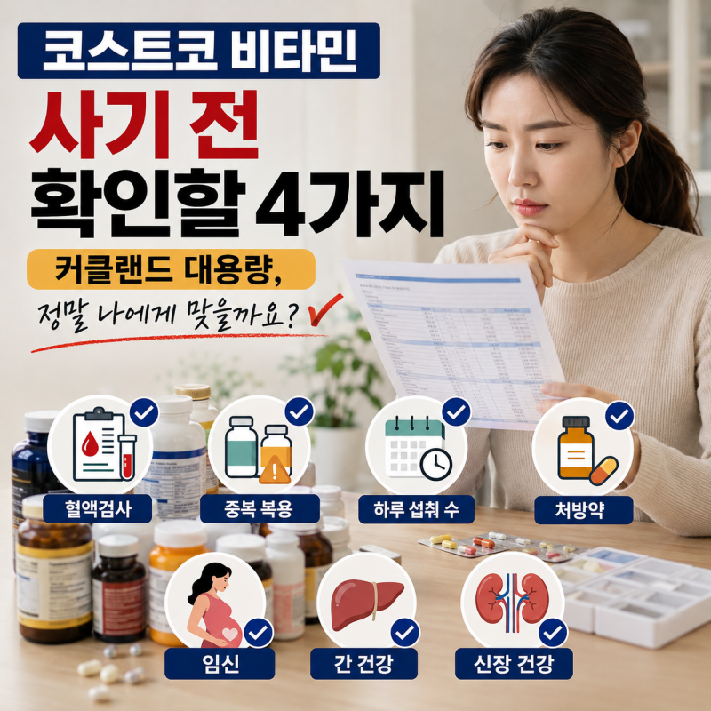 코스트코 비타민 사기 전 확인할 4가지｜커클랜드 대용량, 정말 나에게 맞을까요?